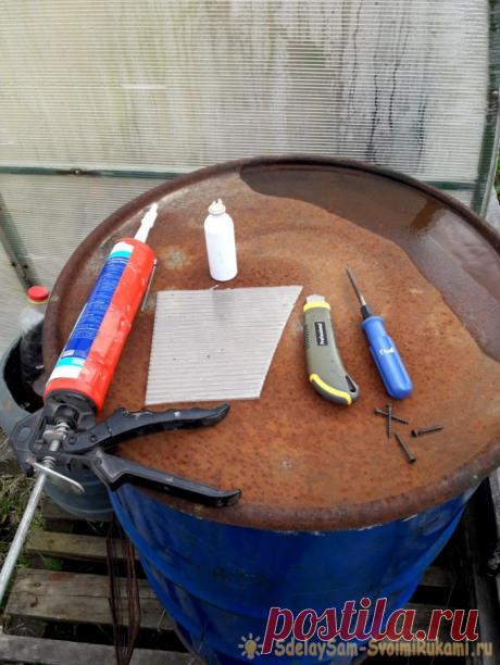 Как залатать пробоину в поликарбонатной теплице