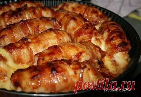 куриные грудки с копчёным сыром