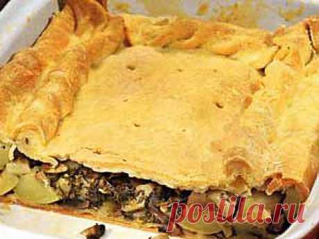 Рецепт приготовления пирога с картофелем и грибами
