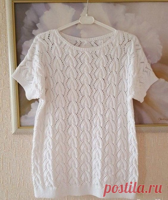 Ажурная туника спицами