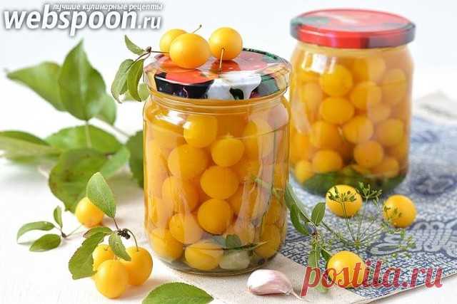МАРИНОВАННАЯ ЖЕЛТАЯ АЛЫЧА НА ЗИМУ. ОЛИВКИ ОТДЫХАЮТ!
Ингредиенты на 2 полулитровые банки:
Алыча жёлтая 700 г	
Лавровый лист 2 шт.	
Листья вишни свежие 4 шт.
Перец чёрный горошком 10 шт.
Петрушка свежая 2 веточки	
Соль 1 ст. л.
Сахар 1 ст. л.	
Укроп свежий 2 веточки
Уксус столовый 9% 1 ст. л.	
Чеснок 4 зубчик
Перец чили 2 стручка

Алыча относится к подсемейству сливовых. Она является предшественницей сливы. В алыче содержится множество полезных веществ — витамины А, В, С, мн...