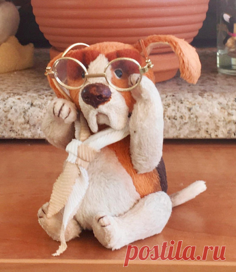 Miniature Handmade Toy Clever dog Beagle Сute Puppy Soft