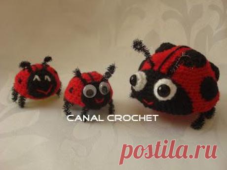 CANAL CROCHET: Mariquita amigurumi patrón libre.