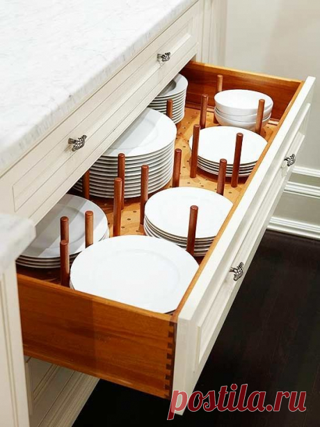 Хранение посуды: 7 идей и 35 примеров