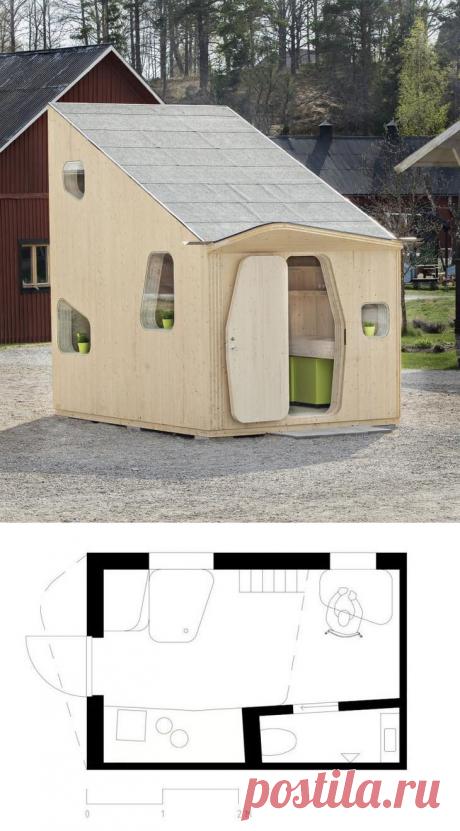 Маленький, но очень уютный дом для студентов площадью 10 кв.м.