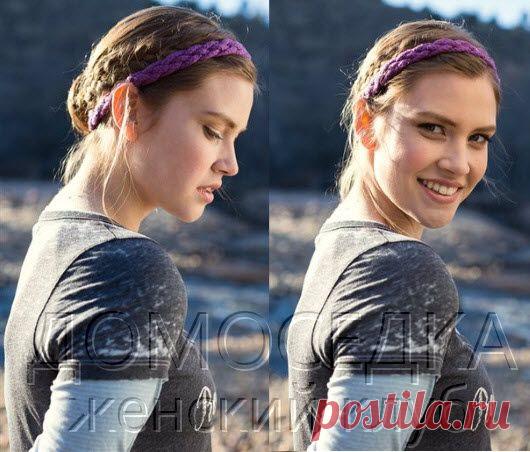 Вязаный ободок на голову - вязание подробно для начинающих: уроки, модели, схемы, описания | ДОМОСЕДКА