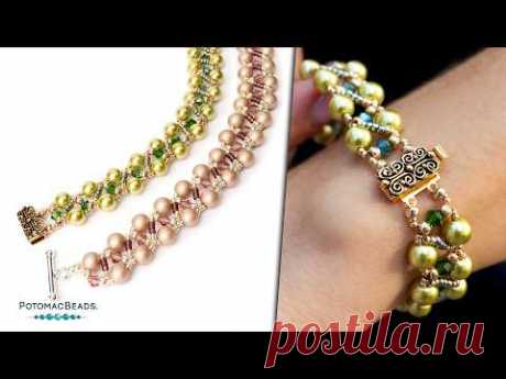 Crossing Colors Bracelet - DIY Jewelry Making Tutorial by PotomacBeads
