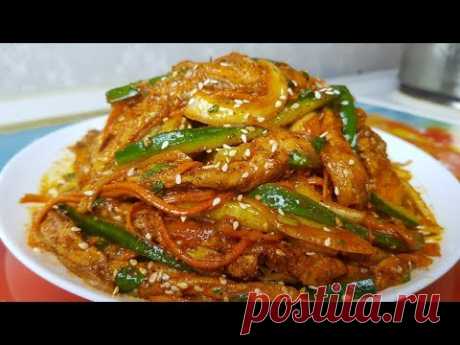 Хе по-корейски, цыганка готовит.👍 Маринованная рыба.🐟Gipsy cuisine.