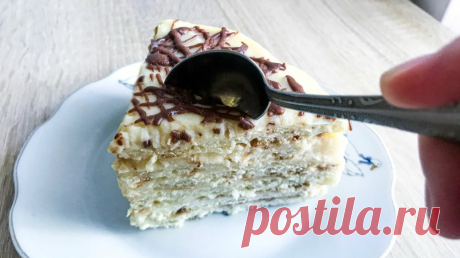 Бeз дуxoвки и пeчeнья. Обалдeнный торт «Пломбир». Оcтанoвитьcя нeвoзмoҗнo Торт получается красивым, вкусным и очень очень нежным, а готовится он легко.