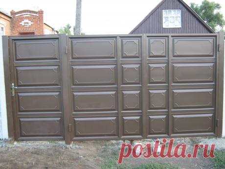 Ворота филенка с калиткой рядом№4-2мх4м - Установка, доставка.