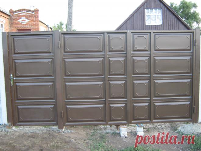 Ворота филенка с калиткой рядом№4-2мх4м - Установка, доставка.