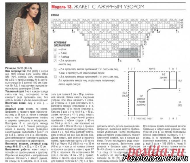 Жакет - запись пользователя Наталья в сообществе Вязание спицами в категории Вязание для женщин спицами. Схемы вязания спицами
