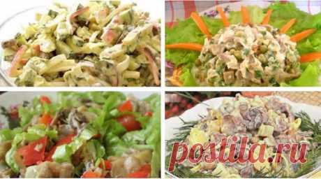 Самые лучшие грибные салатики на любой вкус. Подборка из 10 рецептов - interesno.win 1. Салат с куриным филе и грибами Ингредиенты ✓ Сладкий перец ✓...