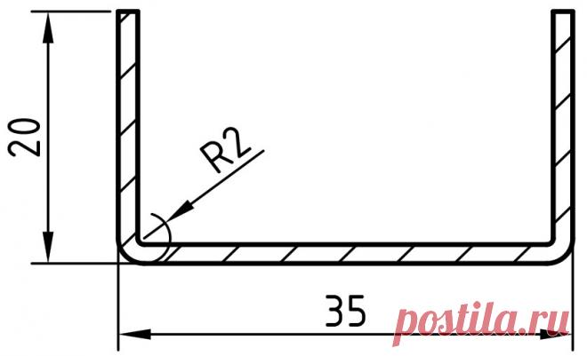 Армирующий профиль 35х20 (Rehau 245536) – Оконный профиль Рехау
