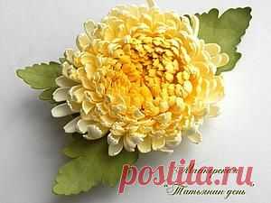 Делаем хризантему из фоамирана - Ярмарка Мастеров - ручная работа, handmade