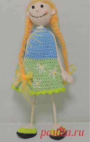 Кукла ручной работы"Девочка-лето" 19 см