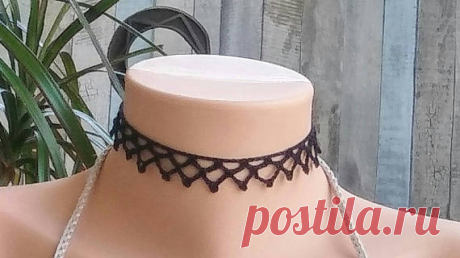 Black Lace Choker, Crochet Choker, Boho Choker, Festival, Bohemian Choker, Vintage Style, Gypsy Choker, Hipster Choker, Gift for Her, Rave (Only the choker can be purchased here, to receive your FREE choker simply order any summer top from my store and the choker will be mailed to you at no additional charge along with the custom top.)  When you purchase any crochet summer crop / halter top before July 4th I will ship