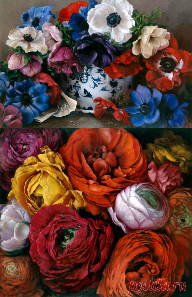 Натюрморты на темном фоне. Художница Kira Weber.