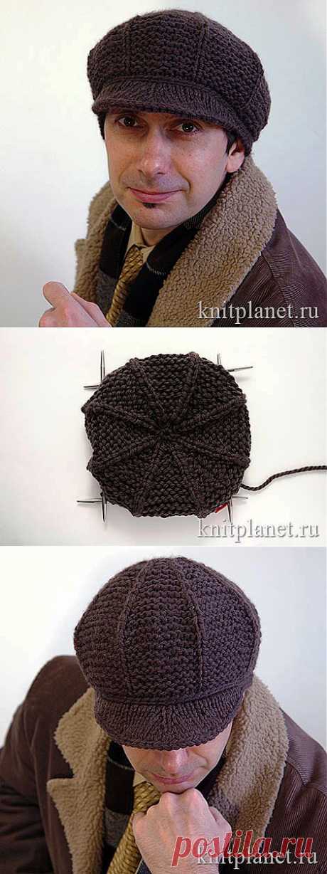 Планета Вязания | Мужская зимняя вязаная кепка. Мастер класс по вязанию мужской кепки.