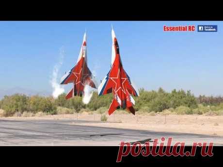 FANTASTIC Russian Mikoyan MiG-29 FORMATION PAIR/DUO with OVT VECTORED THRUST Demo