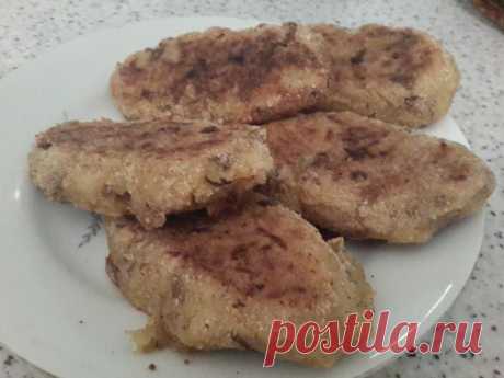 Рецепт Постные картофельные котлеты с грибами с фото