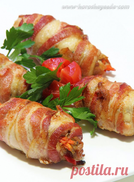 Из серии готовим с беконом... Куриные крутелики - Вкусные рецепты