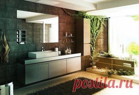 Ванная комната в эко-стиле — Роскошь и уют