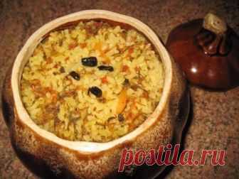 Ароматный рис в горшочках