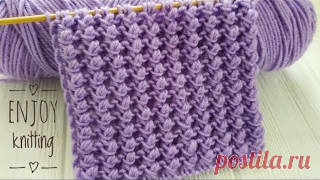ОРИГИНАЛЬНЫЙ и КРАСИВЫЙ Объемный Узор спицами ПУЗЫРЬКИ | Узор #51 | Nupps knitting stitch pattern
