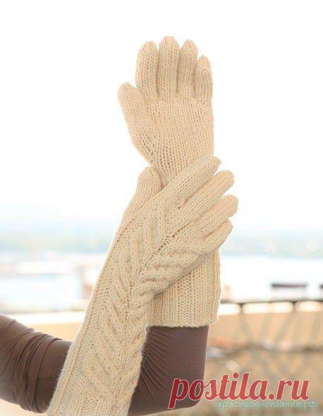 Перчатки «Крылья голубки» | Красивое вязание
