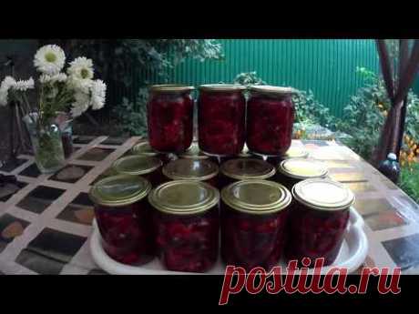 ЗАГОТОВКА ДЛЯ БОРЩА (палочка выручалочка).Свекла 3 кг, капуста 2 кг, морковь 1 кг, лук 1 кг, перец 0,5 кг, помидоры 2 кг, соль 3-4 ст л, сахар 200 г, уксус 200 г 9%, масло 250 мл.