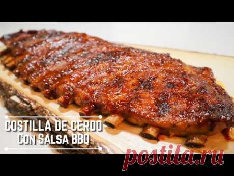 COSTILLA DE CERDO CON SALSA BARBACOA | Al Horno