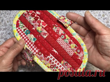 変わったマチの作り方❣️プックリフォルムのミニラウンドポーチ🍬How to make a strange gusset ❣️ Mini round pouch 🍬