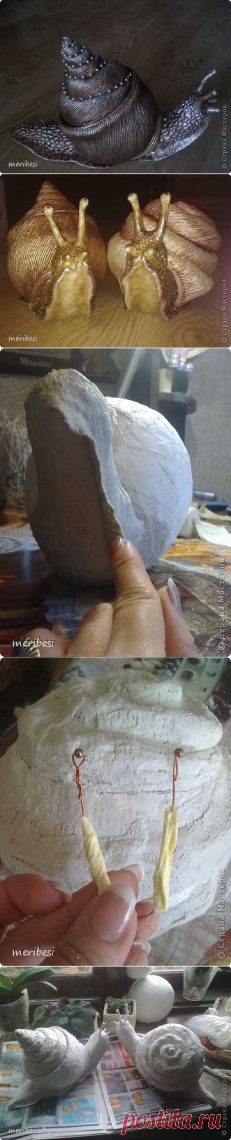 Конфетница УЛИТКА из гипсового бинта. Мастер-класс.