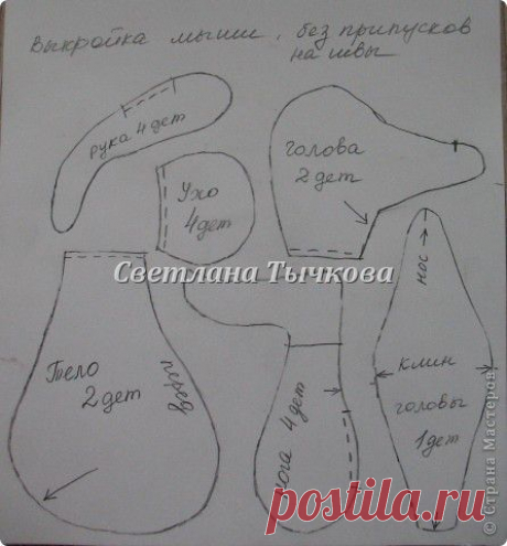 Винтажная мышь и её поклонник.Выкройка мыши !!! | Страна Мастеров