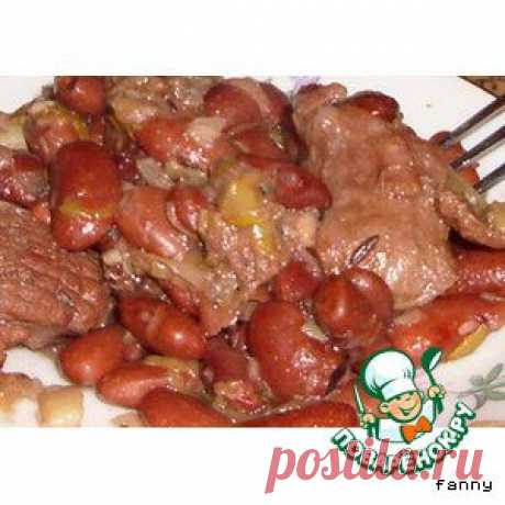 Баранина с фасолью и пореем - кулинарный рецепт