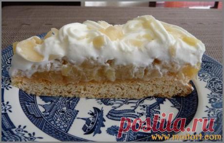 Торт с яблоками и взбитыми сливками | Мой торт