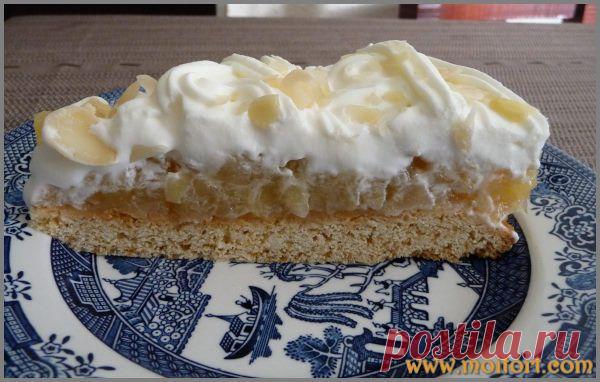 Торт с яблоками и взбитыми сливками | Мой торт