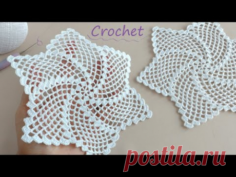 Очаровательная САЛФЕТКА крючком🧶Простое и легкое ВЯЗАНИЕ КРЮЧКОМ🧶Easy Crochet motifs pattern