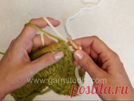 ▶ Braid knitted horizontal - YouTube( цветные трикотажные горизонтали)