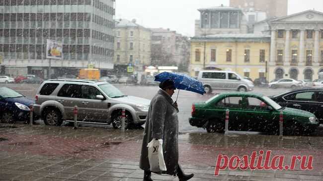 Москвичей предупредили о дожде и мокром снеге