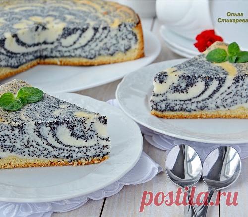 Пирог с творогом и маком