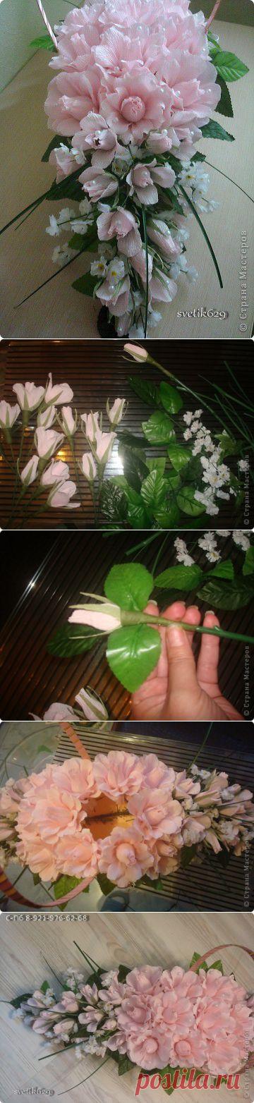 Шикарный букет из конфет и гофрированной бумаги.МК.