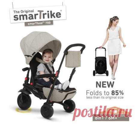 Smart Trike Smart Fold 700 - Trīsritenis / transformeris 8 in 1 – nocenotanoliktava.lv SmarTrike 8 in 1 lielisks trīsritenis, kas aug kopā ar jūsu bērnu. Ērti un viegli saliekams, līdz pat 85% no tā sākotnējā izmēra. Pasaulē visprecīzākais saliekamais trīsritenis, saliekot, tas ir par 85% mazāks. Touch Steering tehnoloģija. Patentēta stiepļu tehnoloģija nodrošina gludu un vieglu braukšanu. Liels rotējošs priekšējais  ritenis ar iebūvētiem amortizatoriem. 5 punktu drošības josta …