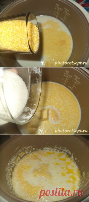 Кукурузная каша в мультиварке (кашеварке)/ Рецепт с пошаговым фото | ФотоРецепт