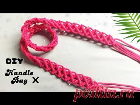 Diy Handle Bag X - Tutorial Handle Macrame X - Tali Tas Tali Kur Motif X - YouTube