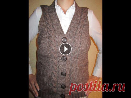 В этом видео я покажу, как связать красивую женскую безрукавку на пуговицах спицами.Размер 46-48.Вступайте в мою группу ВК: shapovalova.knitting...