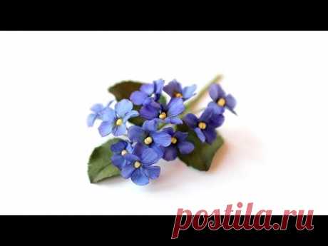 Цветы из мастики: фиалки