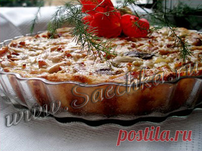 Киш с курицей - рецепт с фото