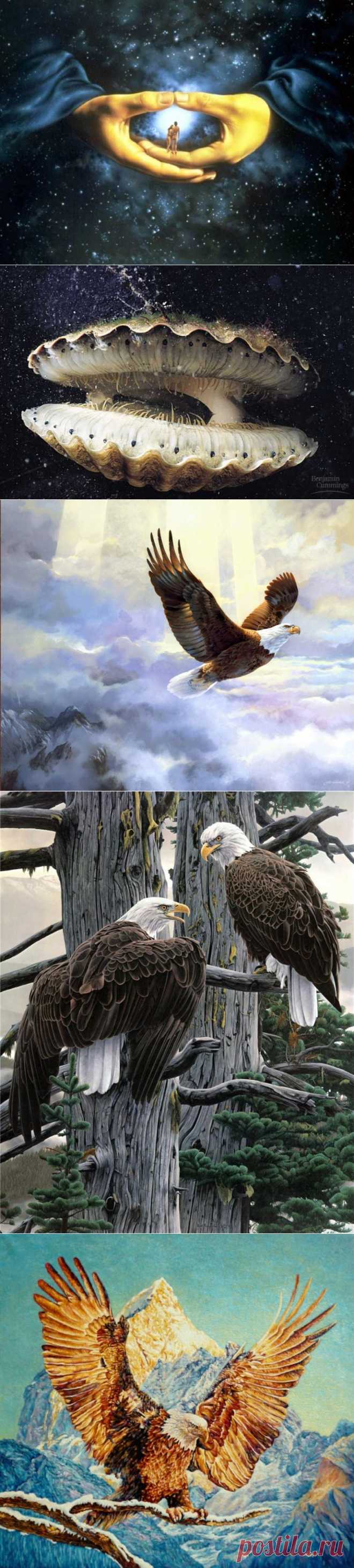 Притча "Орлы и раковины" и Орлы в европейской и китайской живописи.